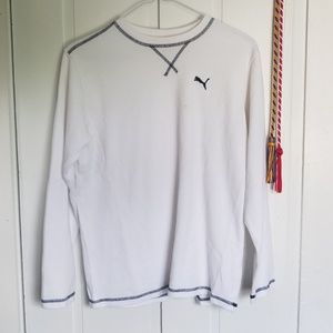 white puma long-sleeved tee